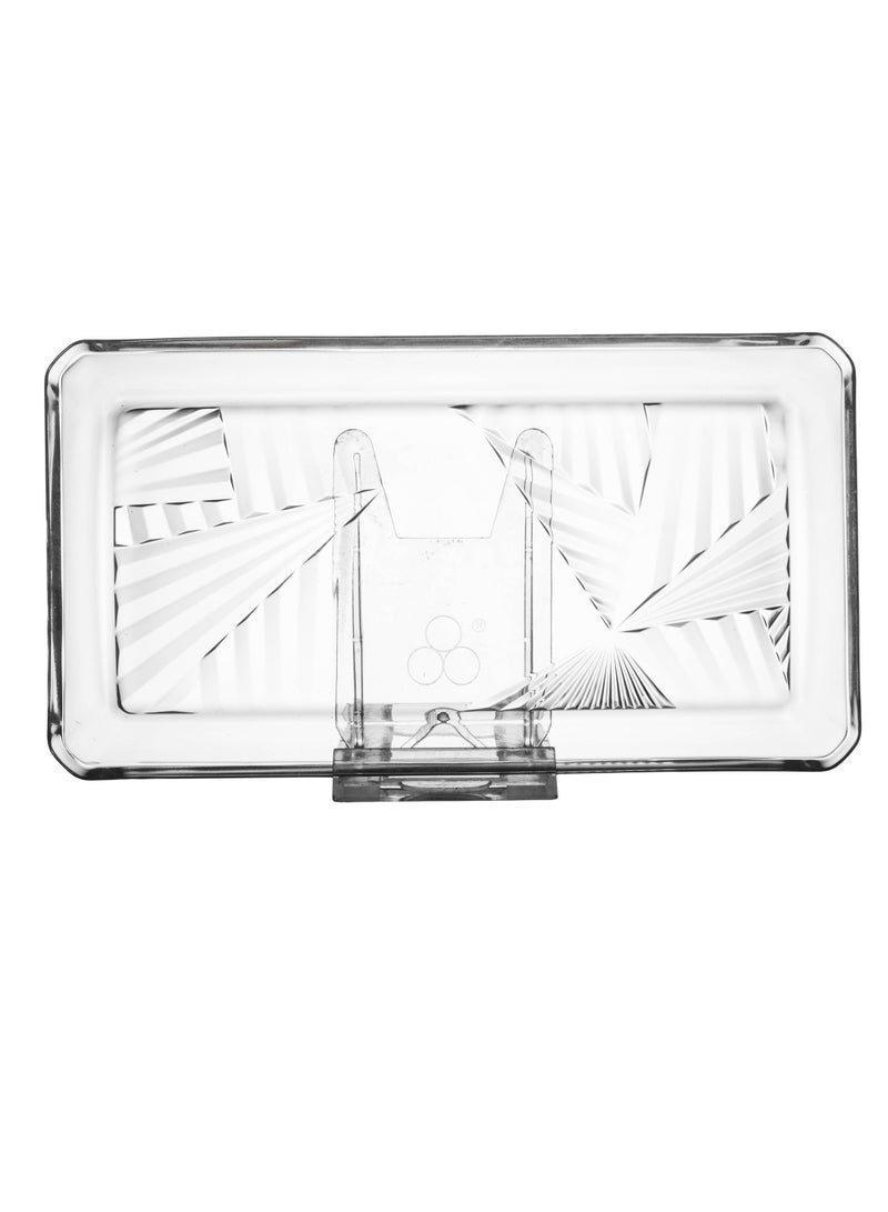 باساباش طقم 2 صحن للتقديم من الزجاج الصافي من الصناعة التركية - Image 4