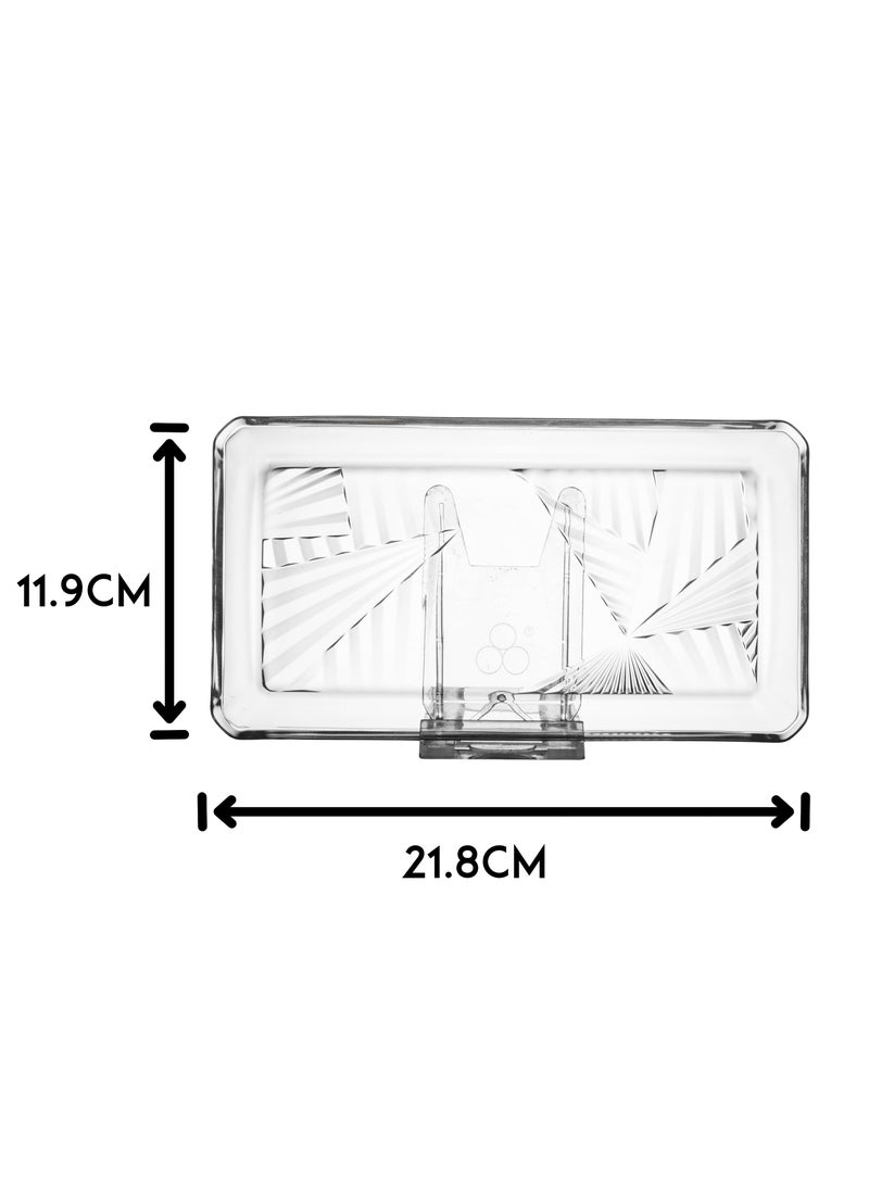باساباش طقم 2 صحن للتقديم من الزجاج الصافي من الصناعة التركية - Image 2