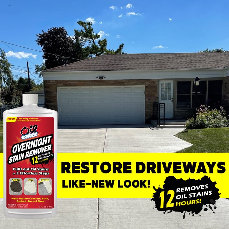 Overnight Stain Remover for Cleaning Oil Stains on Concrete, Driveway, Pavers & Garage Floors,White, AOD3232301 - Image 4