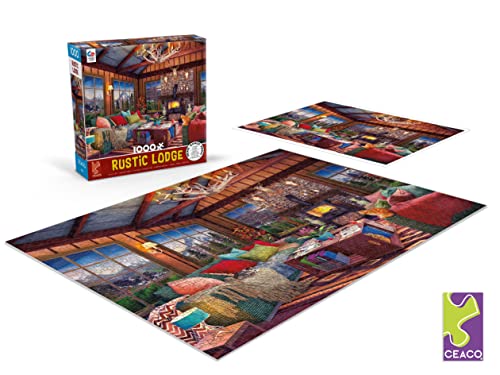 Ceaco Rustic Lodge Cozy Fire 1000 Piece Jigsaw Puzzle 27 x 20 - Image 5