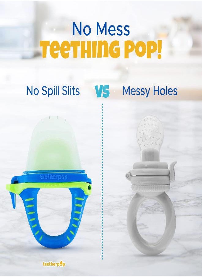teetherpop - teetherpop No Mess Frozen Baby Teethers, Fill w/Breastmilk, Purees, Smoothies, Juice, USA Made, Medical Grade Materials, Soothie Pacifier, Baby Fruit Feeder, Teething Toys for Teething Relief - Image 1