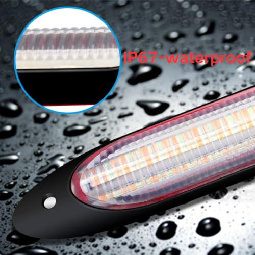 Yolu 2Pcs Flexible LED Daytime Running Light with Starter Scanning Dual-Color Streaming Turn Signal Indicator Light Universal fit 12V vehicles (11.4") - Image 5