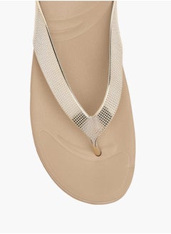 Celeste Womens Solid Slip-On Thong Slippers  - Image 3