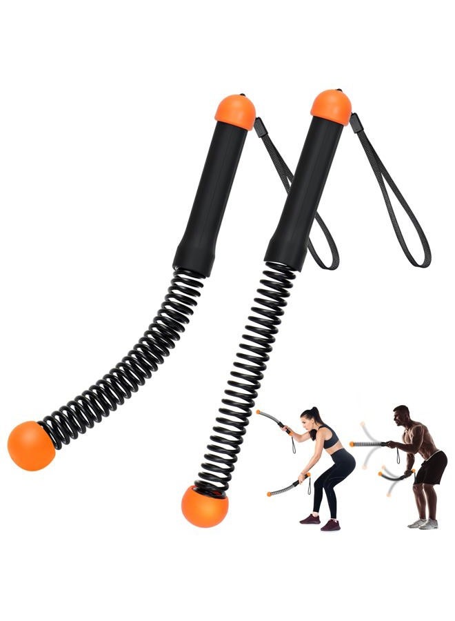 TRELC Upgrade Weighted Ropeless Battle Ropes, 2PCS Cordless Battle Rope for Home Gym, HIIT, Strength, Quiet Portable Training Rope, Workout Ropes Versatile Fitness Equipment(Black&Orange) - Image 1