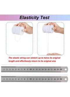 Generic 1mm Elastic String, 100 Meters Elastic Beading Cord Stretchy String for Bracelets, Necklace, Jewelry Making and Crafts (White)  - Image 3