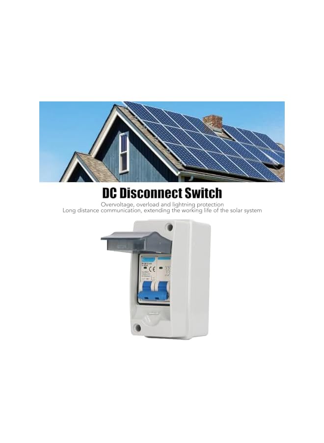 PROMASS 63A 1000V DC Disconnect Switch, PV Solar PV System Overvoltage DC Miniature Circuit Breaker Combiner Box for Households RVs Outdoor Use, IP65 Waterproof - Image 4