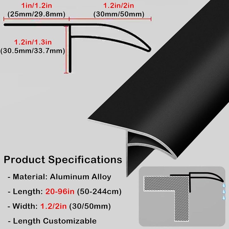 Metal Rain Diverter, Eaves Drip Line Roof Deflector for Balcony, Cuttable Aluminum Profile Roof Edge Line Strip - Image 2