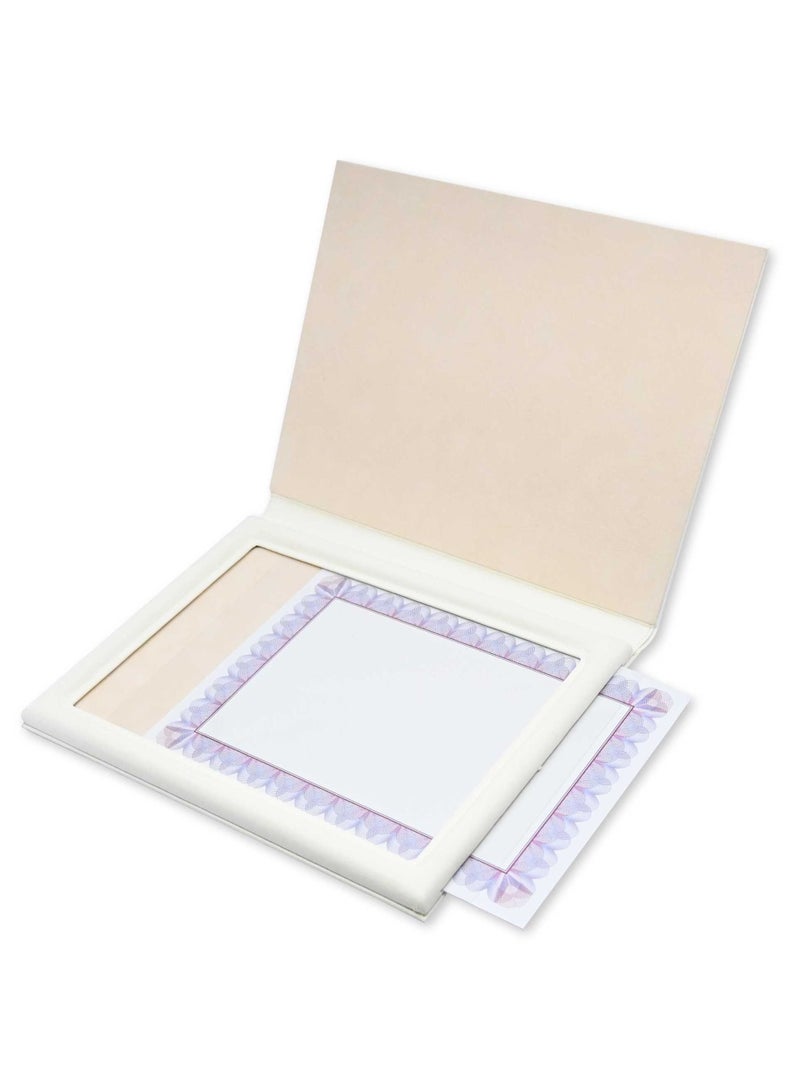 FIS حافظات شهادات تنفيذية من FIS، مصنوعة من غلاف PU إيطالي، غلاف مبطن من الجانبين مع شهادة A4 في صندوق هدايا الحجم: A4 (210 × 297 مم) - FSCLEXCH01 - Image 1