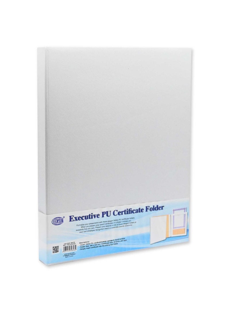 FIS حافظات شهادات تنفيذية من FIS، مصنوعة من غلاف PU إيطالي، غلاف مبطن من الجانبين مع شهادة A4 في صندوق هدايا الحجم: A4 (210 × 297 مم) - FSCLEXCH01 - Image 2