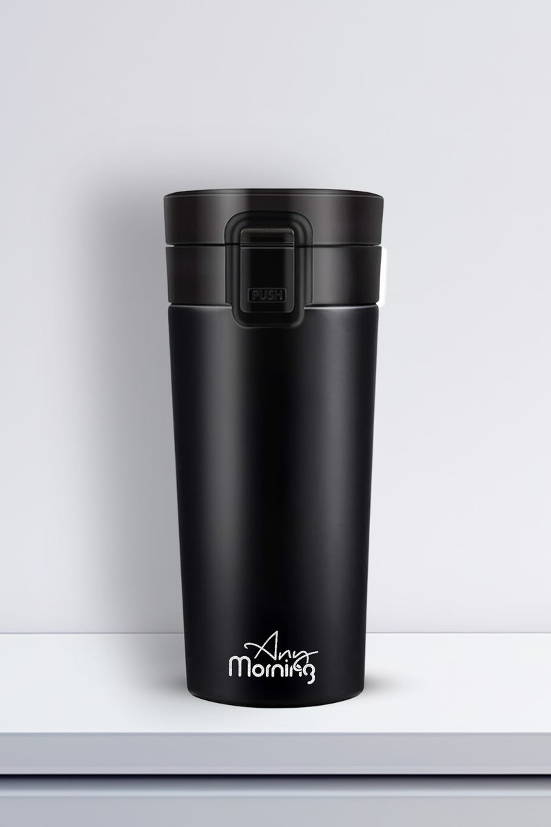 آني مورننغ كوب قهوة معزول بالتفريغ الهوائي بسعة 380 مل، مصنوع من الفولاذ المقاوم للصدأ مزدوج الطبقة، مانع للتسرب، بغطاء مزود بزر قفل، مع فلتر معدني، كوب ترمس. - Image 2