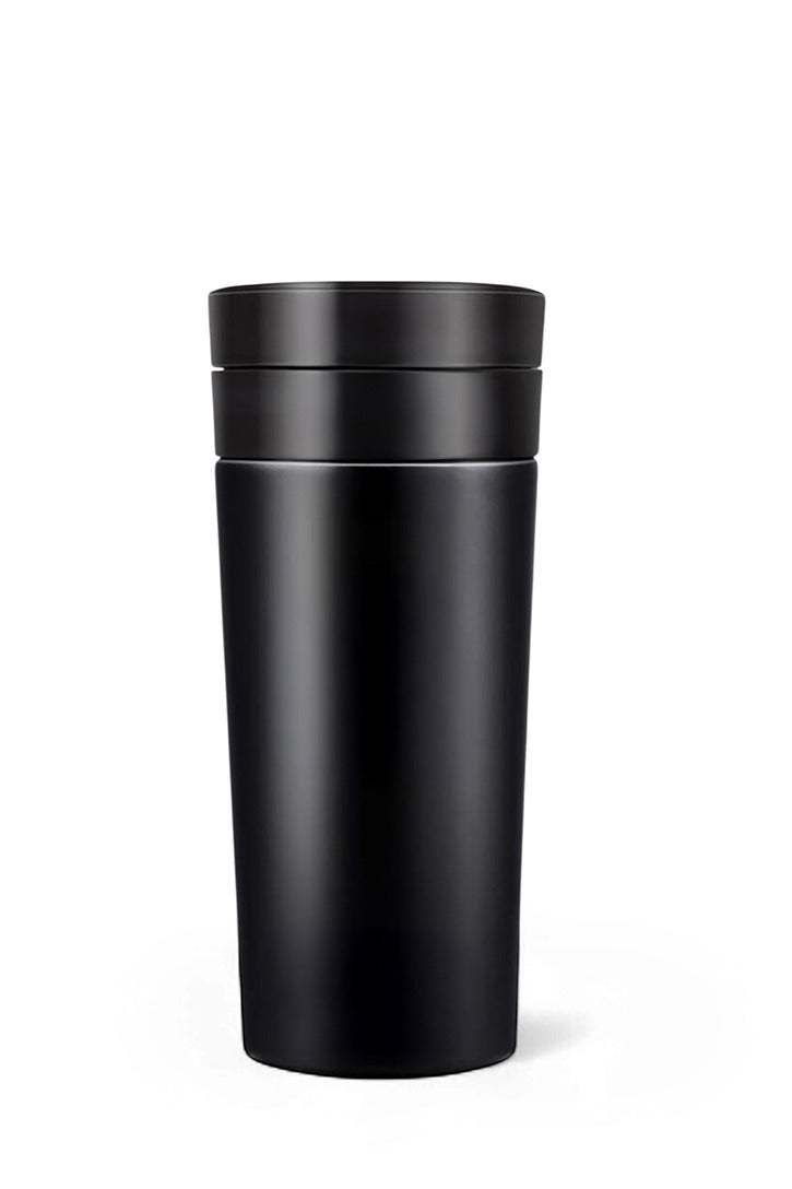 آني مورننغ كوب قهوة معزول بالتفريغ الهوائي بسعة 380 مل، مصنوع من الفولاذ المقاوم للصدأ مزدوج الطبقة، مانع للتسرب، بغطاء مزود بزر قفل، مع فلتر معدني، كوب ترمس. - Image 4