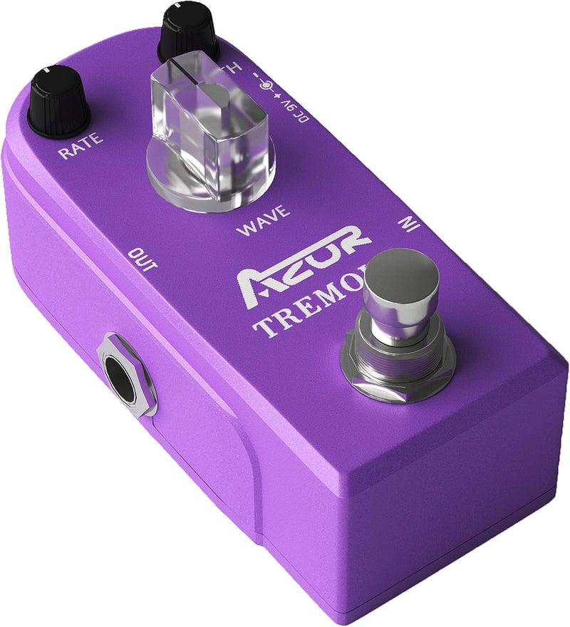 Azor Tremolo Guitar Effect Pedal Analog Tremolo Pedal for Electric Guitar True Bypass Aluminium alloy case - Image 1