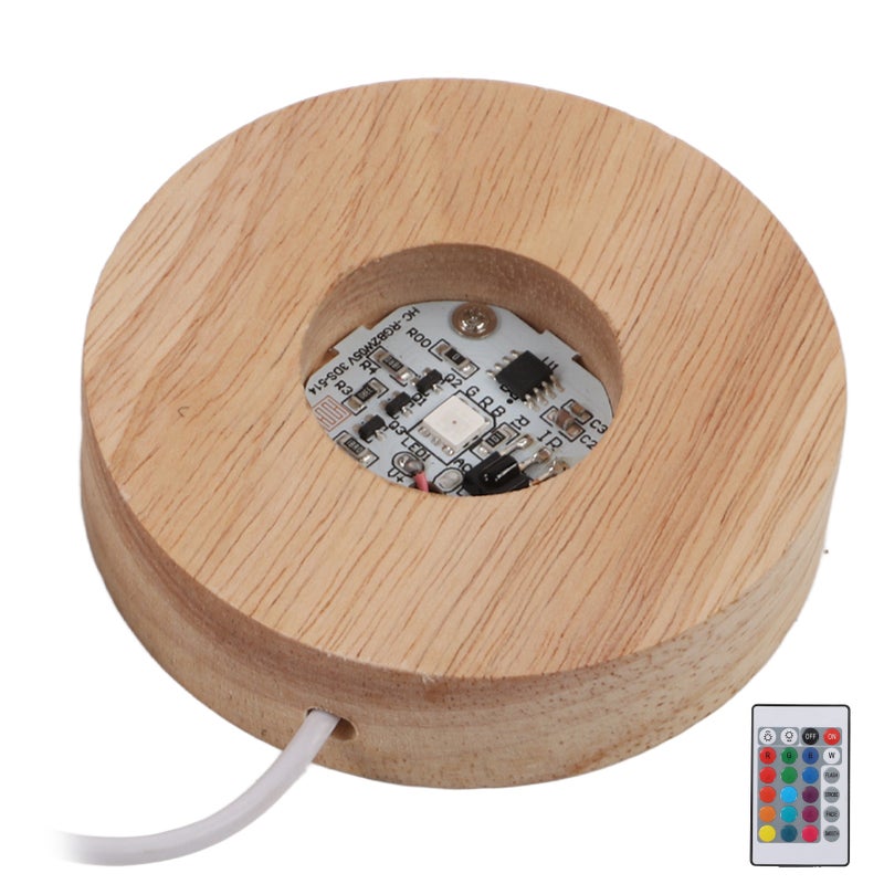 LED Light Base Wood Material Eco Friendly Elegant Style Sturdy Durable Wide Application Color LED Base - Image 2