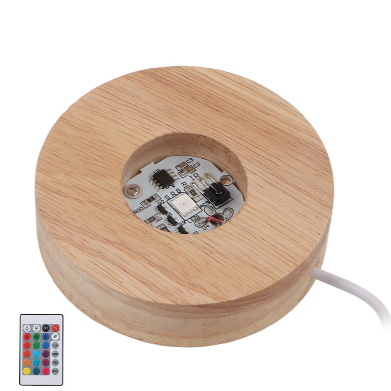 LED Light Base Wood Material Eco Friendly Elegant Style Sturdy Durable Wide Application Color LED Base - Image 4