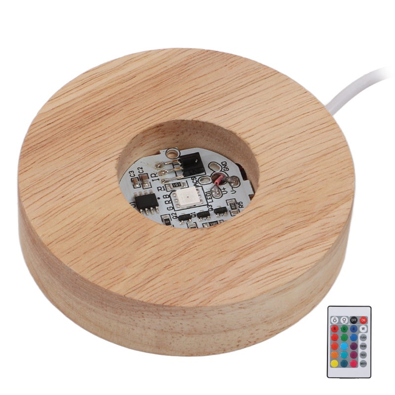 LED Light Base Wood Material Eco Friendly Elegant Style Sturdy Durable Wide Application Color LED Base - Image 3