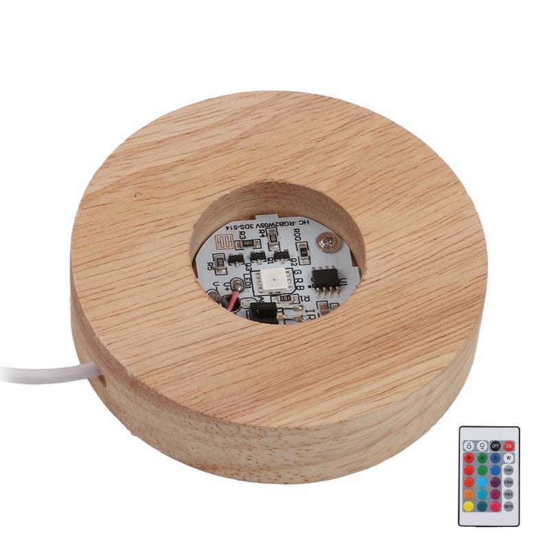LED Light Base Wood Material Eco Friendly Elegant Style Sturdy Durable Wide Application Color LED Base - Image 5