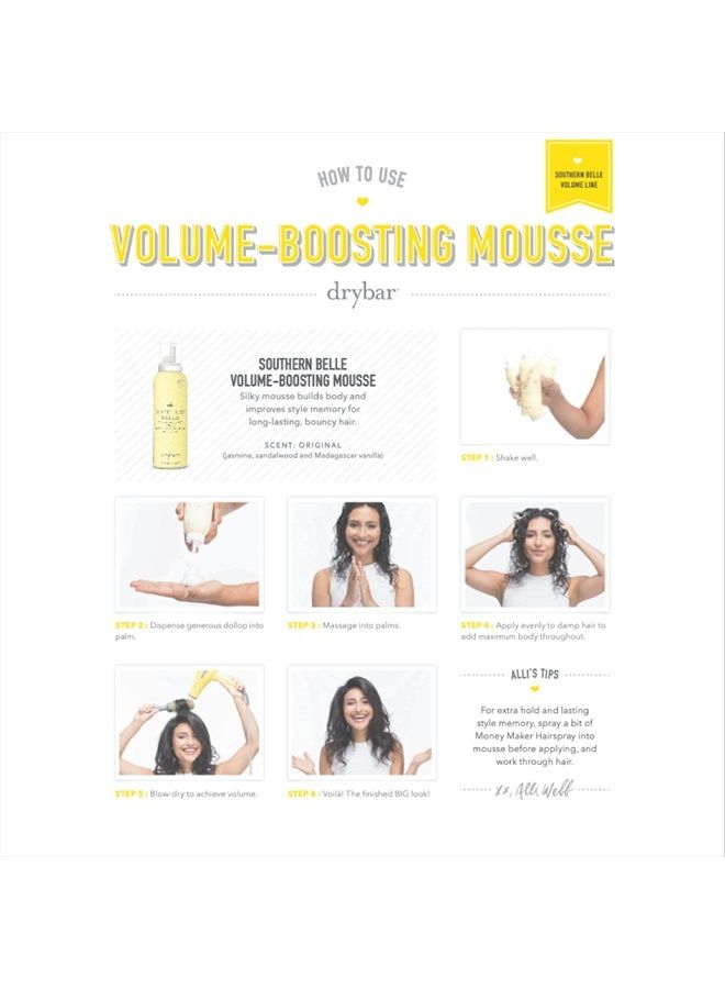 Drybar موس تعزيز الحجم من ساوثرن بيل، رائحة أصلية | يساعد في منع الجفاف والتكسر (6.5 أونصة) - Image 5