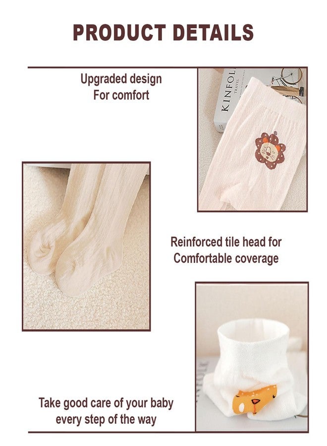 SYGA Baby Stockings Cotton Cute Animal Design, Anti-Mosquito Leggings for Baby Girl & Baby Boy,Size M 18-24 Month (Pink) - Image 3