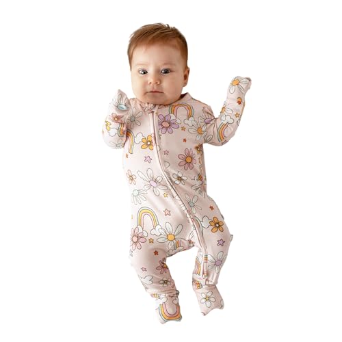 Posh Peanut Convertible Baby Sleepers Girls Footless Baby Pajamas with 2 Way Zipper for Easy Diaper Changes Talulah 2T - Image 1