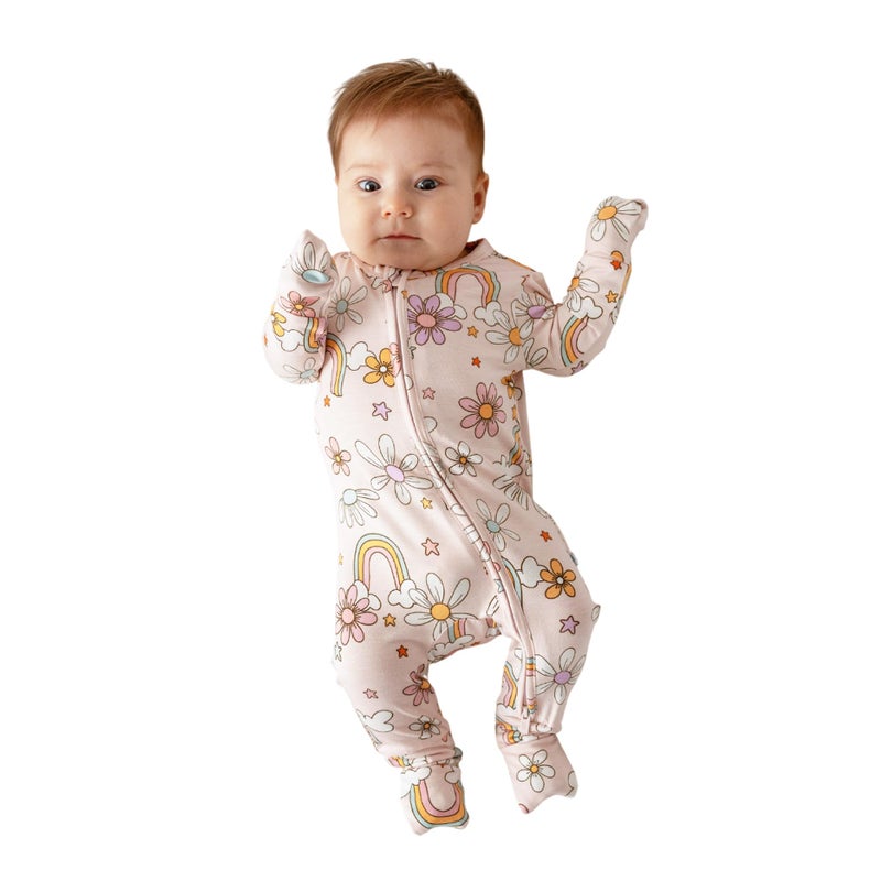 Posh Peanut Convertible Baby Sleepers Girls Footless Baby Pajamas with 2 Way Zipper for Easy Diaper Changes Talulah 2T - Image 2
