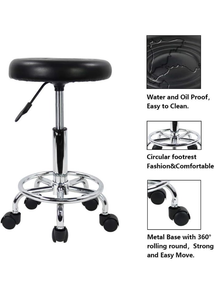 Adjustable Height Moving Stool – Durable & Easy-to-Use Rolling Chair for Daily Use - Image 3