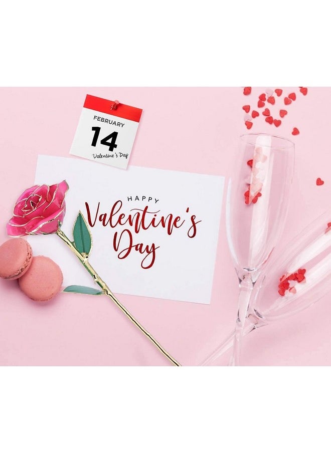 ZJchao - 24K Rose For Her Dipped Gold Rose Eternity Love Real Golden Plated Preserved Eternal Flower With Rose Stand Present For Wife/Girlfriend/Daughter () - Image 1