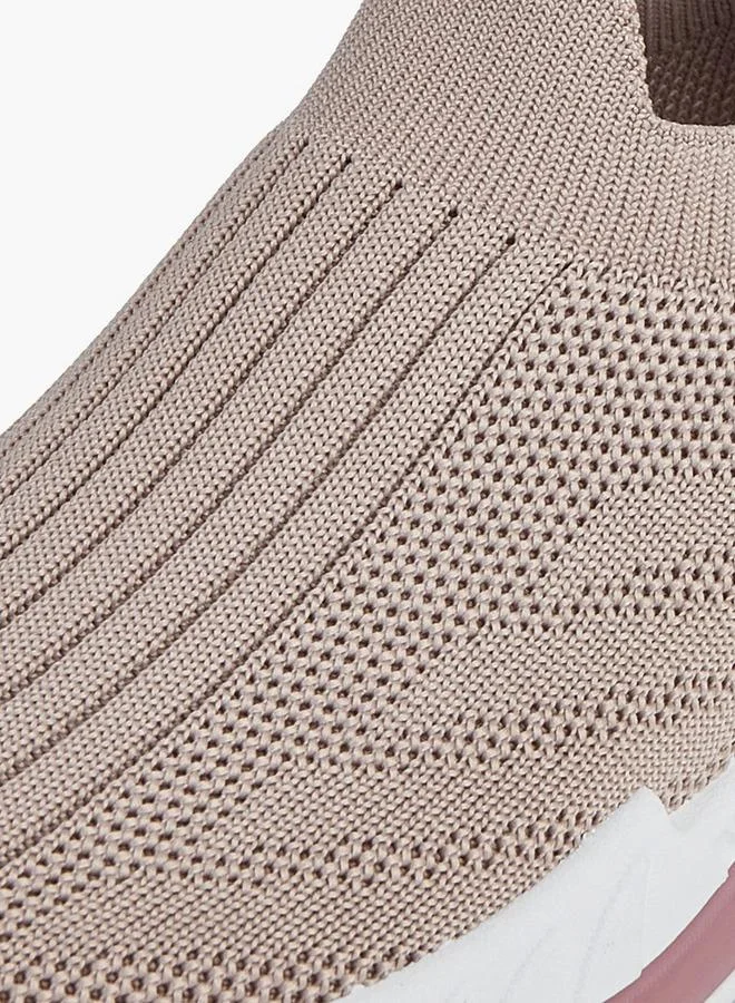 Oaklan by Shoexpress PINK Textured Slip-On Sports Shoes With Pull Tab for Women | Best Price UAE