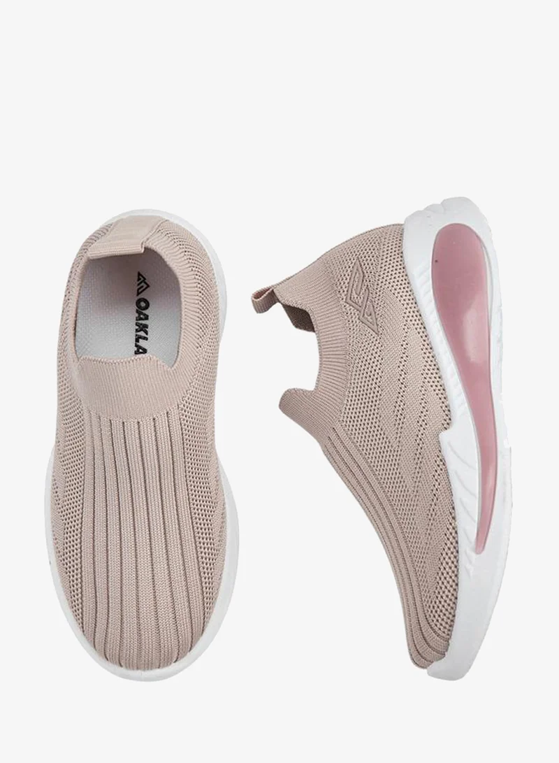 Textured Slip-On Sports Shoes With Pull Tab