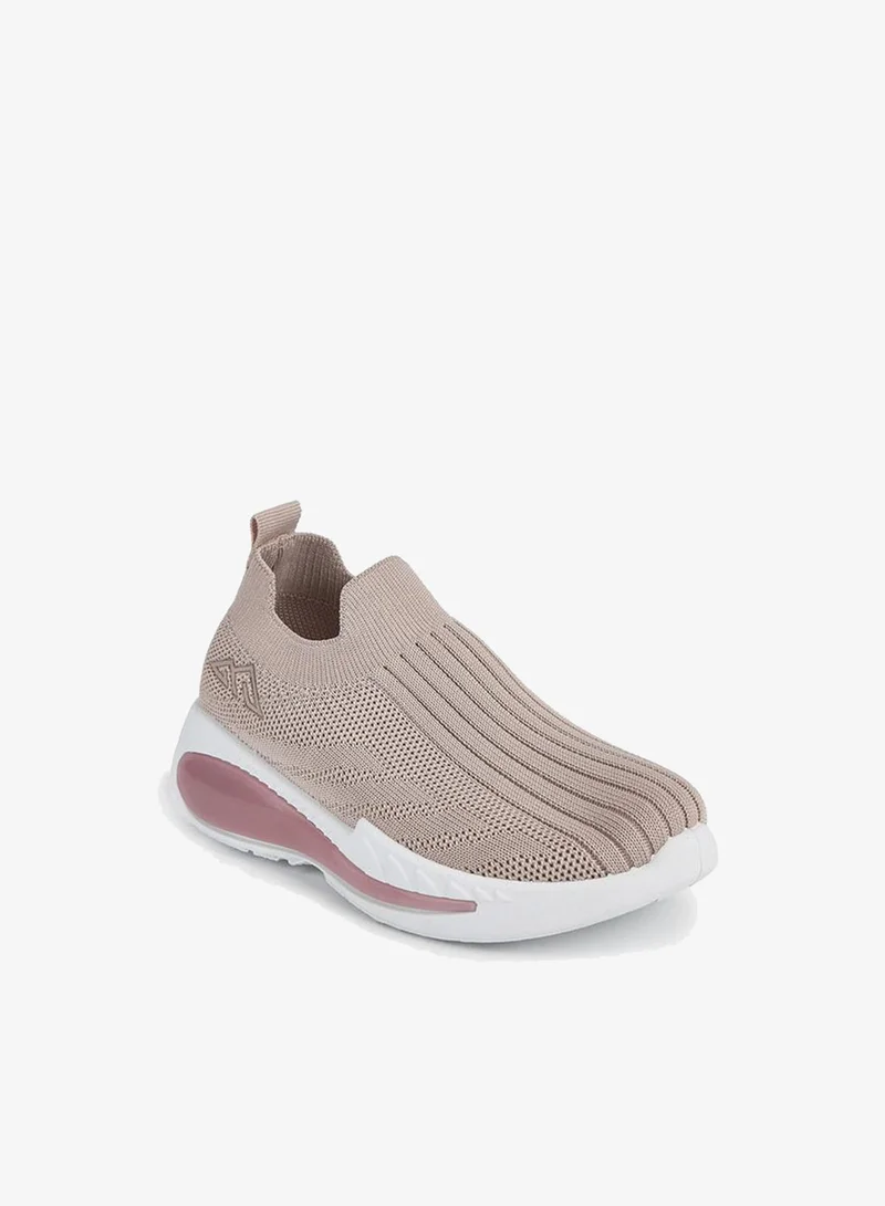 شو اكسبرس Textured Slip-On Sports Shoes With Pull Tab