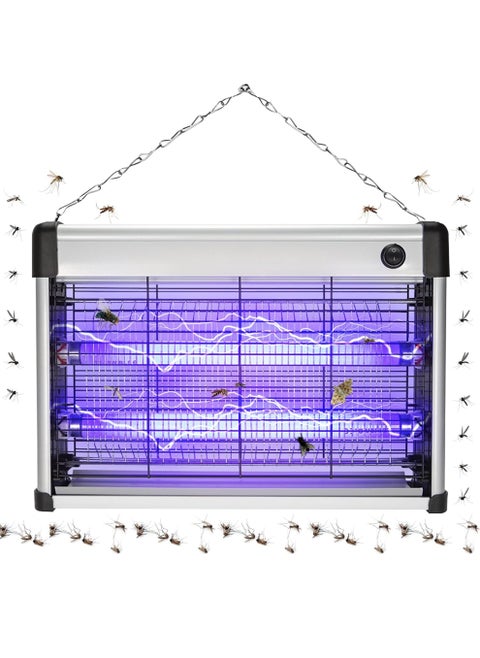 Electric Bug Zapper, Mosquito Killer with Protective Grid, Powerful 20W UV LED Lamps Mosquito Zapper, Plug-in Hanging Insect Trap for Mosquito, Moth, Fly, Insect