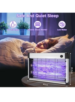Uwals Electric Bug Zapper, Mosquito Killer with Protective Grid, Powerful 20W UV LED Lamps Mosquito Zapper, Plug-in Hanging Insect Trap for Mosquito, Moth, Fly, Insect  - Image 5