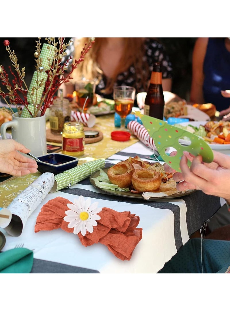 Generic 10 Pieces Gauze Cheesecloth Napkins, Wrinkled Dinner Napkins, 19.7 x 19.7 Inch Table Napkins Decorative Cloth Napkins, for Home Wedding Parties Table Decoration Family Everyday Use - Image 2