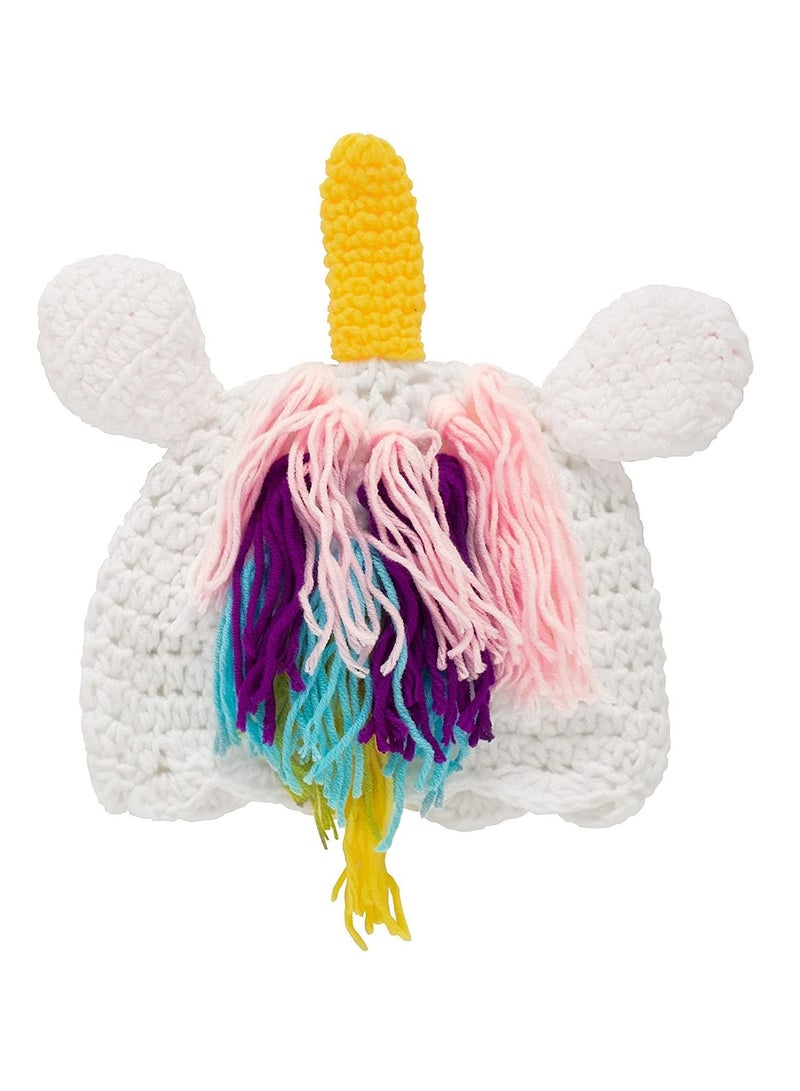 Excefore Crochet knitted unicorn costume, Newborn Outfit for Baby Photography Prop, Handmade Knitted Animal Costume - Image 4