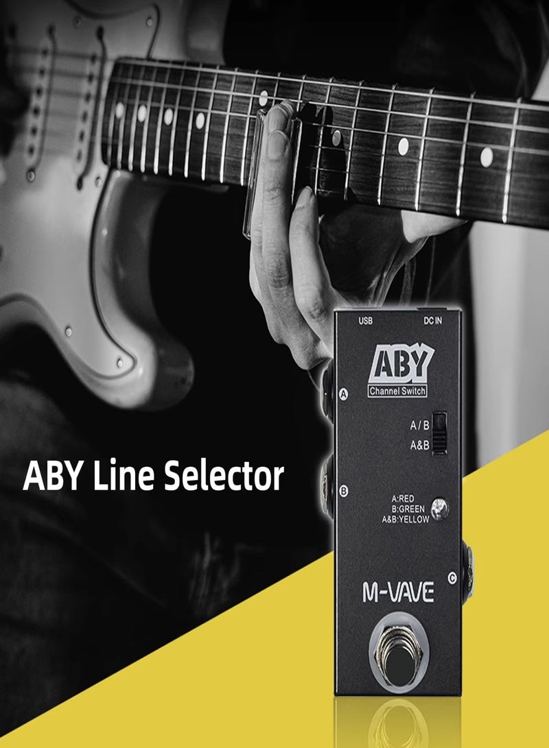 SKYFOX M-VAVE ABY Line Selector AB Switch Mini Guitar Effect Pedal True Bypass Guitar Bass Pedal AB Box - ABY Channel Switch - Image 2