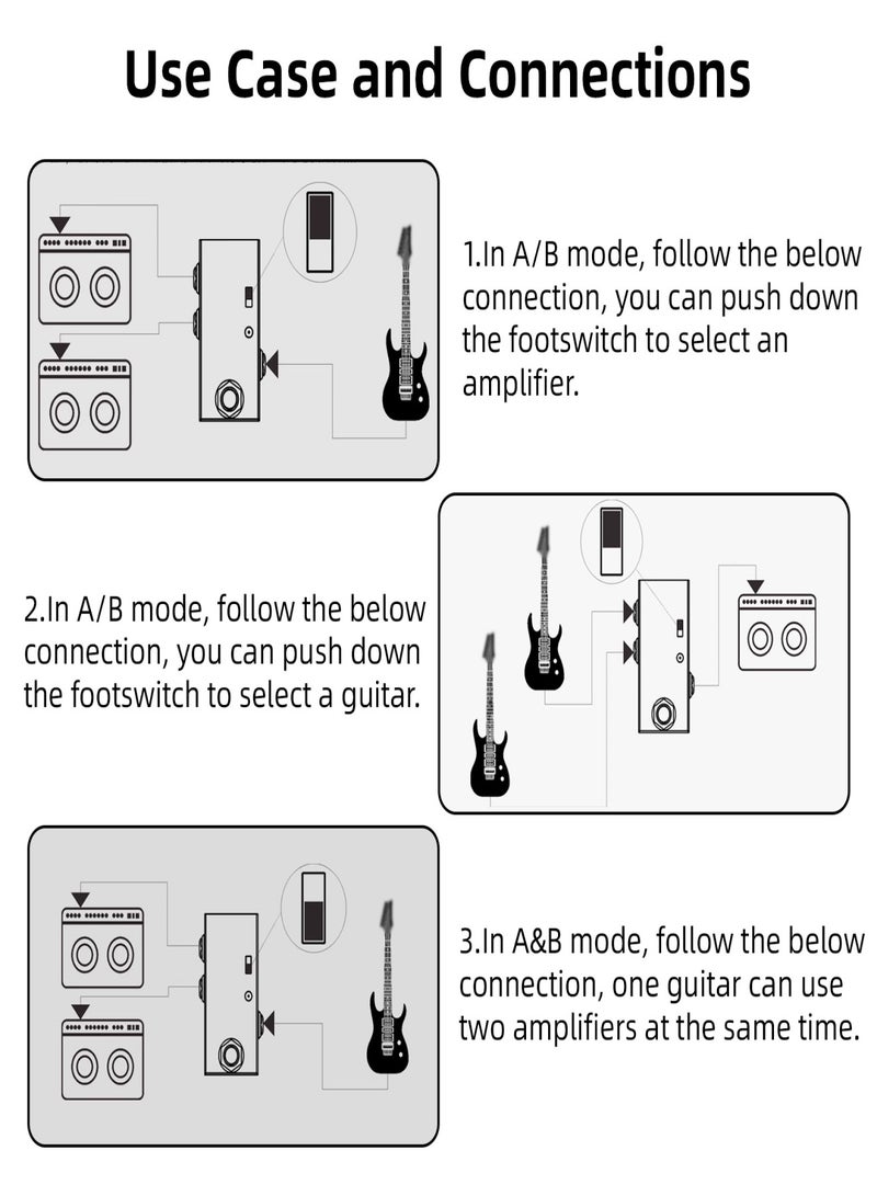 SKYFOX M-VAVE ABY Line Selector AB Switch Mini Guitar Effect Pedal True Bypass Guitar Bass Pedal AB Box - ABY Channel Switch - Image 5