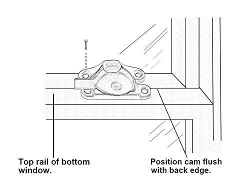 Qcaa Steel Window Sash Lock Ctc 2"" Satin Nickel 12 Pack Made In Taiwan - Image 3