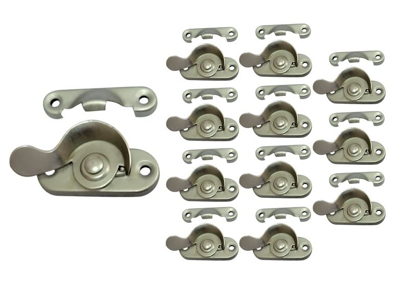 Qcaa Steel Window Sash Lock Ctc 2"" Satin Nickel 12 Pack Made In Taiwan - Image 1