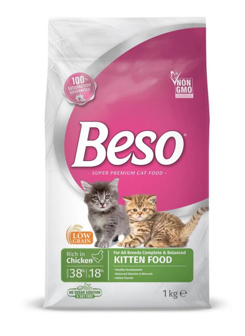 Beso Cat Kitten Dry Food With Chicken Flavor 1KG 