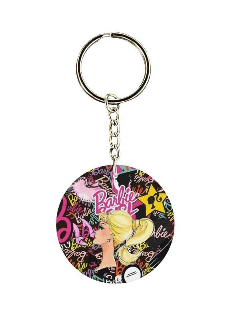 Barbie Girl Printed Double Sided Keychain