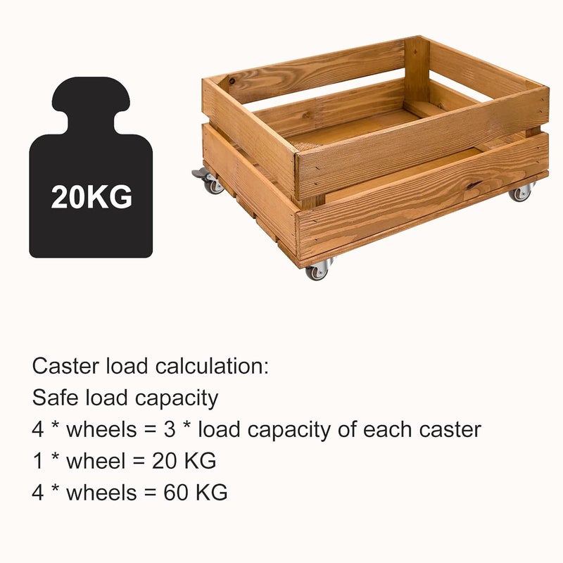 CPROSP 4 Movable Wheels with Brake Swivel Rubber U Wheels Diameter 38 mm Wheels for Trolley Plate Opening 20 mm with Brake Bearings 60 kg for Shelves Small Flower Swivel Wheels - Image 4