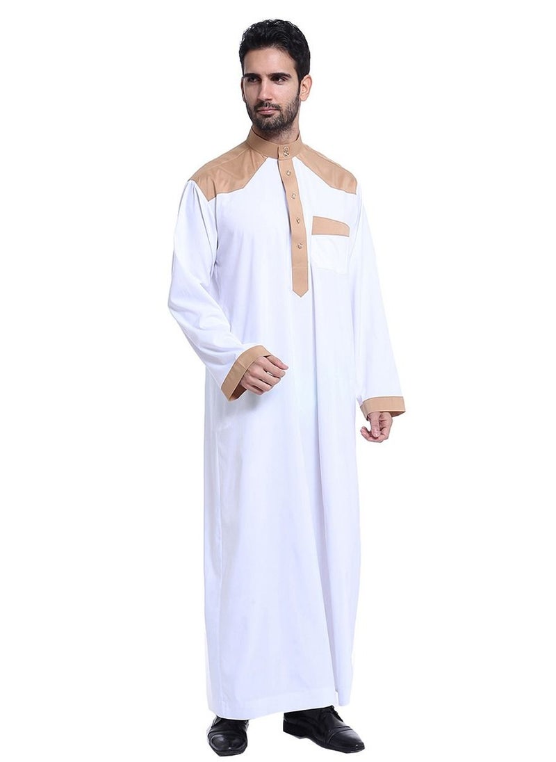 Loquat Muslim Arab Men Thobe Thawb Caftan  - Image 2