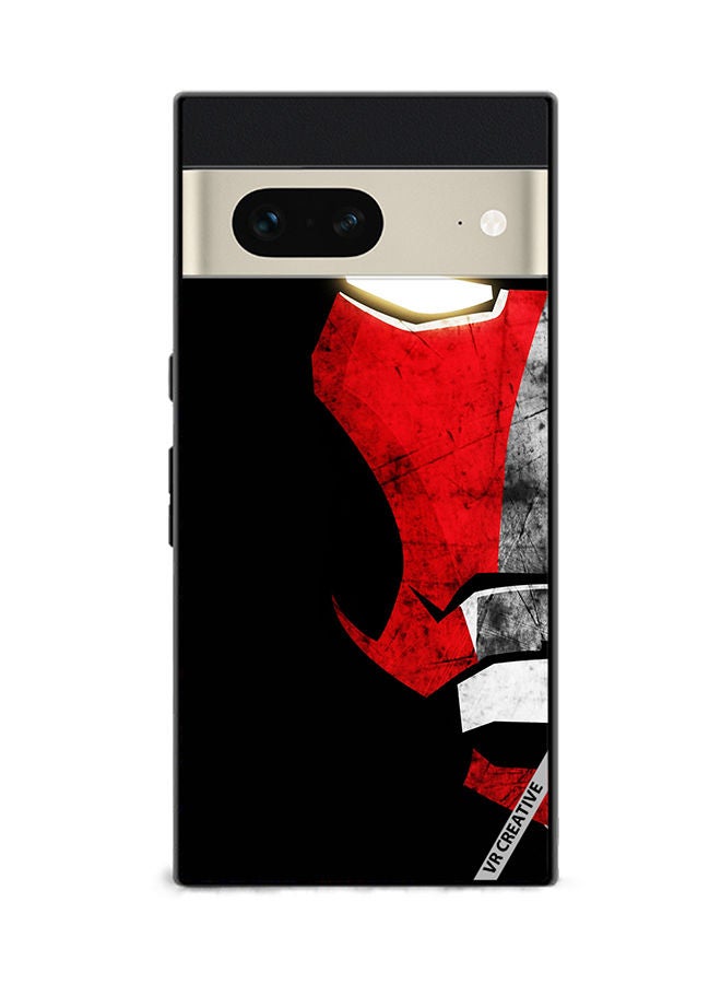 VR CREATIVE Protective Case Cover For Google Pixel 7 Half Face Iron Man Design Multicolour - Image 1