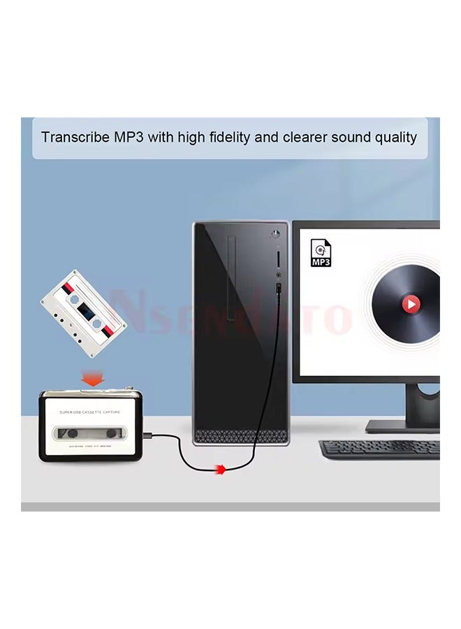 Portable USB C Cassette Player Recorder Tape to mp3 converter Type C to USB Cassette Capture Audio Music Radio Player - Image 5