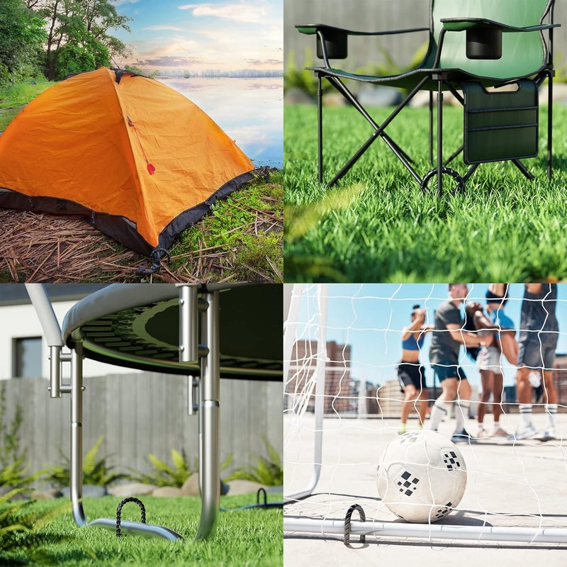 Happin Trampoline Stakes Anchors High Wind, Ground Anchors Heavy Duty, Tent Stakes Heavy Duty & Swing Set Anchors, Ultra Strong Ground Stakes Galvanized Steel, Trampoline Accessories Set of 8 - Image 5