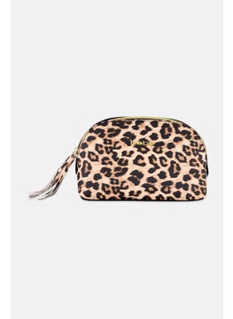 bebe Women Animal Print Make Up Pouch, Multicolor  - Image 1