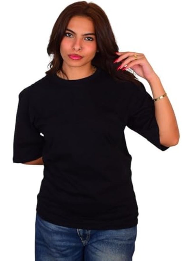 Mosca Women's Wear Half-Sleeve Cotton T-Shirt, Oversize - Image 3