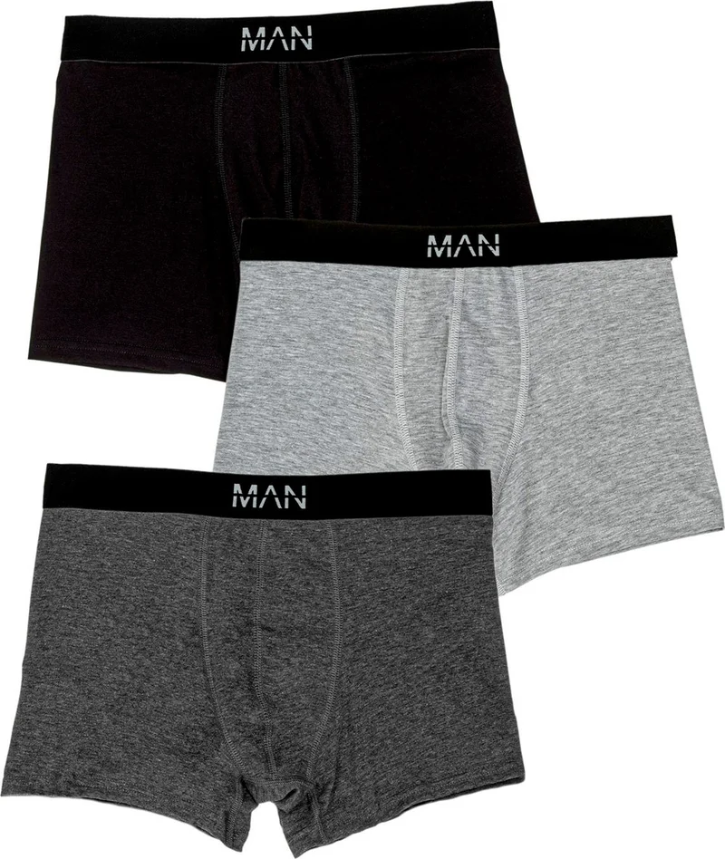 فور يو مان 3-pack Gray Black Men's Boxers