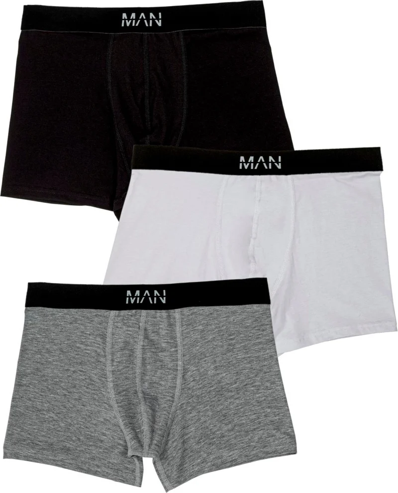 فور يو مان 3-pack Gray Black Men's Boxers