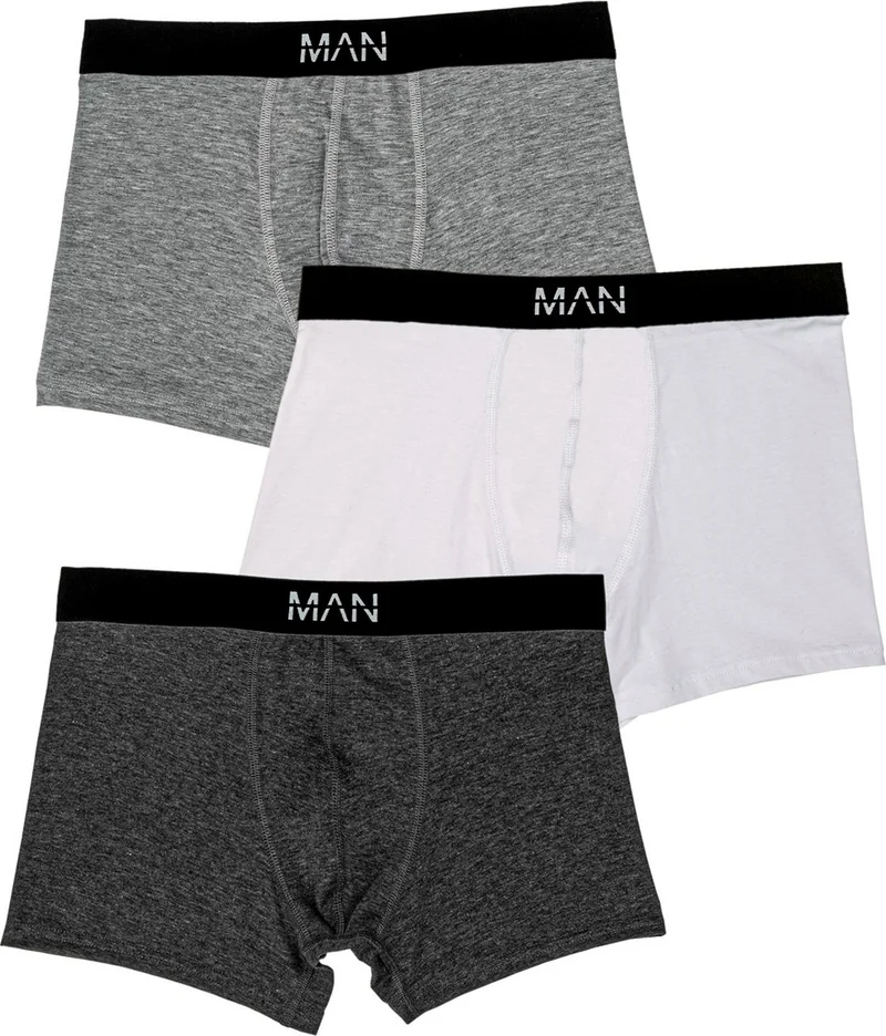 فور يو مان 3-pack Gray Black Men's Boxers