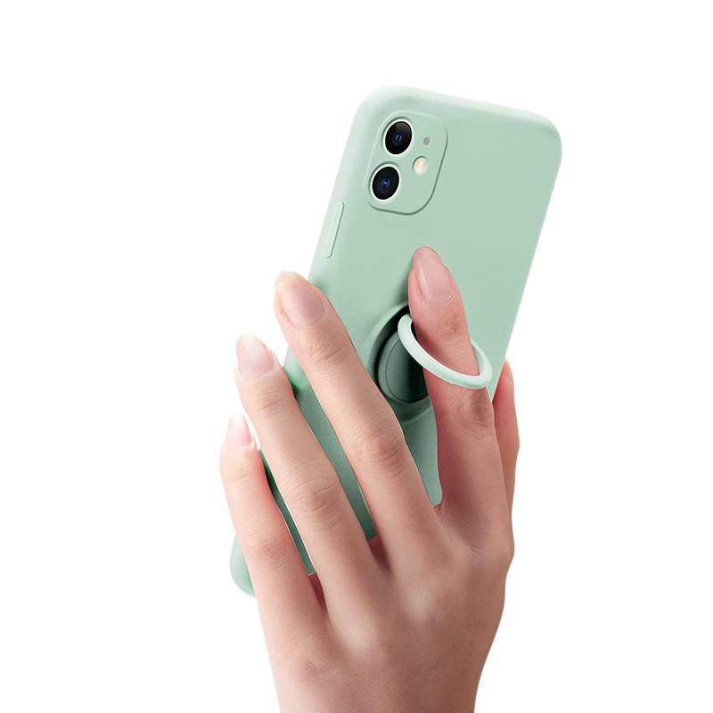 غطاء واقي، Antique White، سيليكون، حامل , حماية من السقوط، مقاوم للصدمات لـ iPhone 11 Pro Max بوظيفة حامل من السيليكون باللون الأبيض للاستخدام العملي للحمل اليومي - Image 5